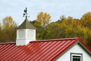 red standing seam roofing
