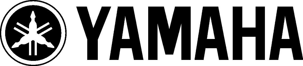 Yamaha logo with black wordmark and tuning-fork emblem on a white background