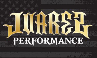 Gold &ldquo;JAREL&rdquo; logo above white &ldquo;PERFORMANCE&rdquo; on a dark American flag background