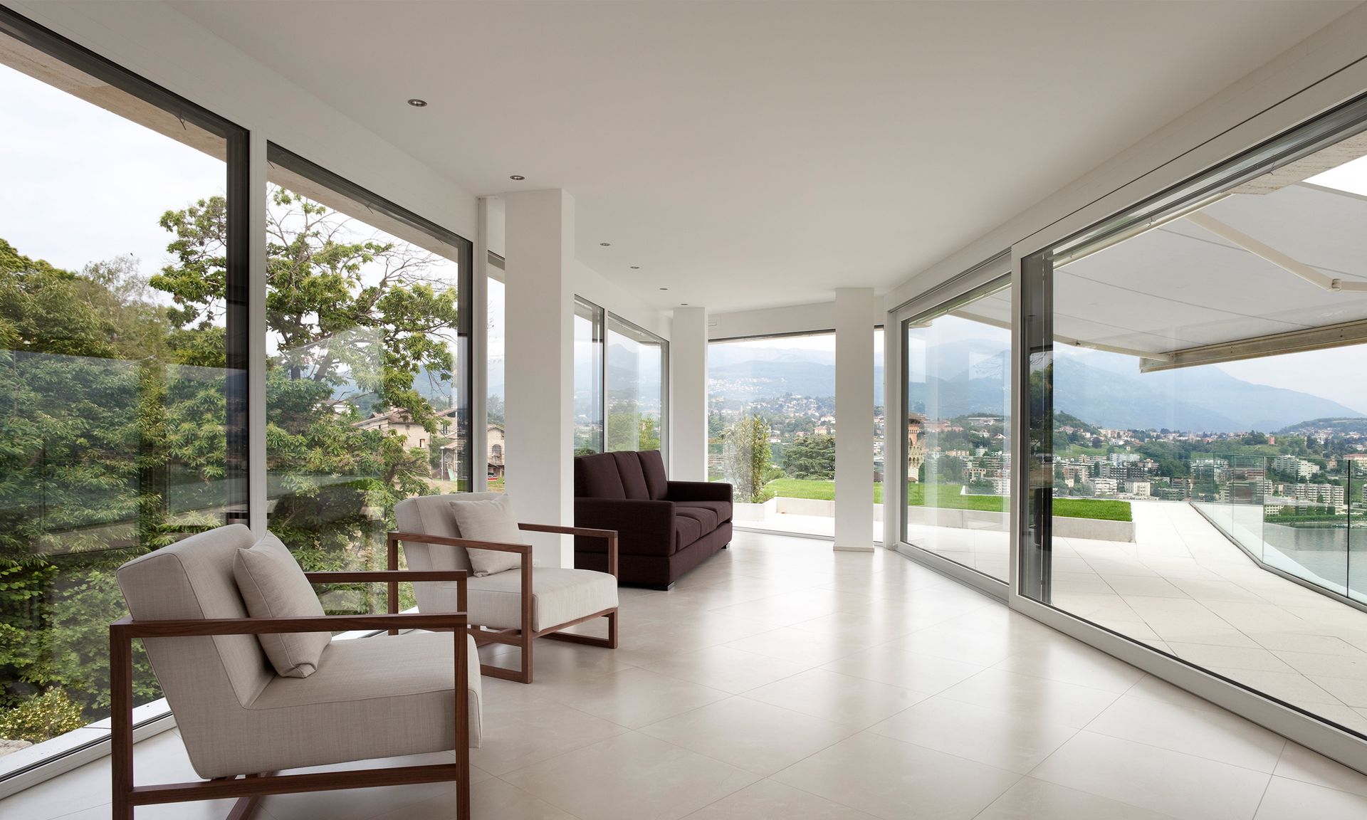 huge windows installed with view all around