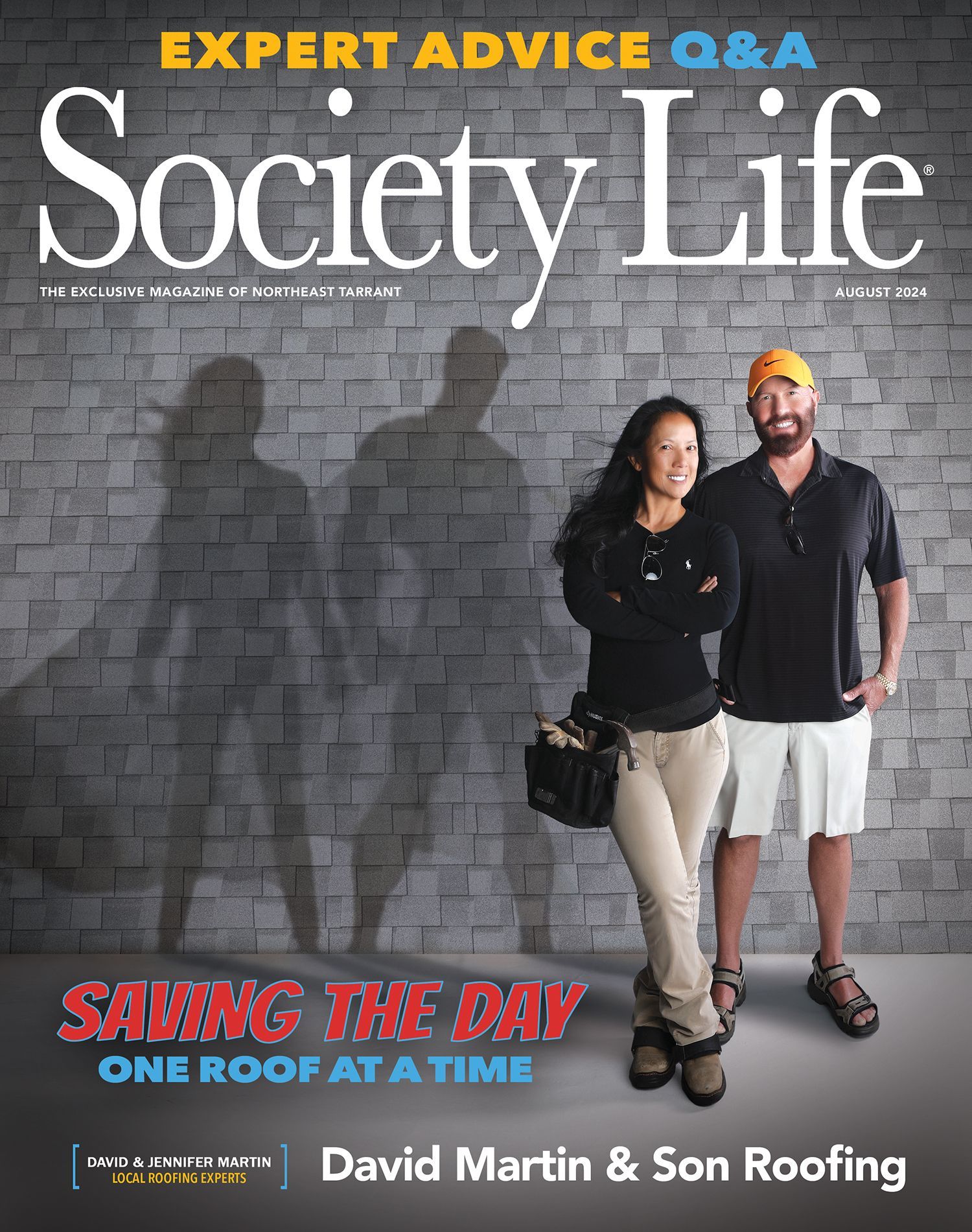 David Martin & Son Roofing are on the cover of Society Life