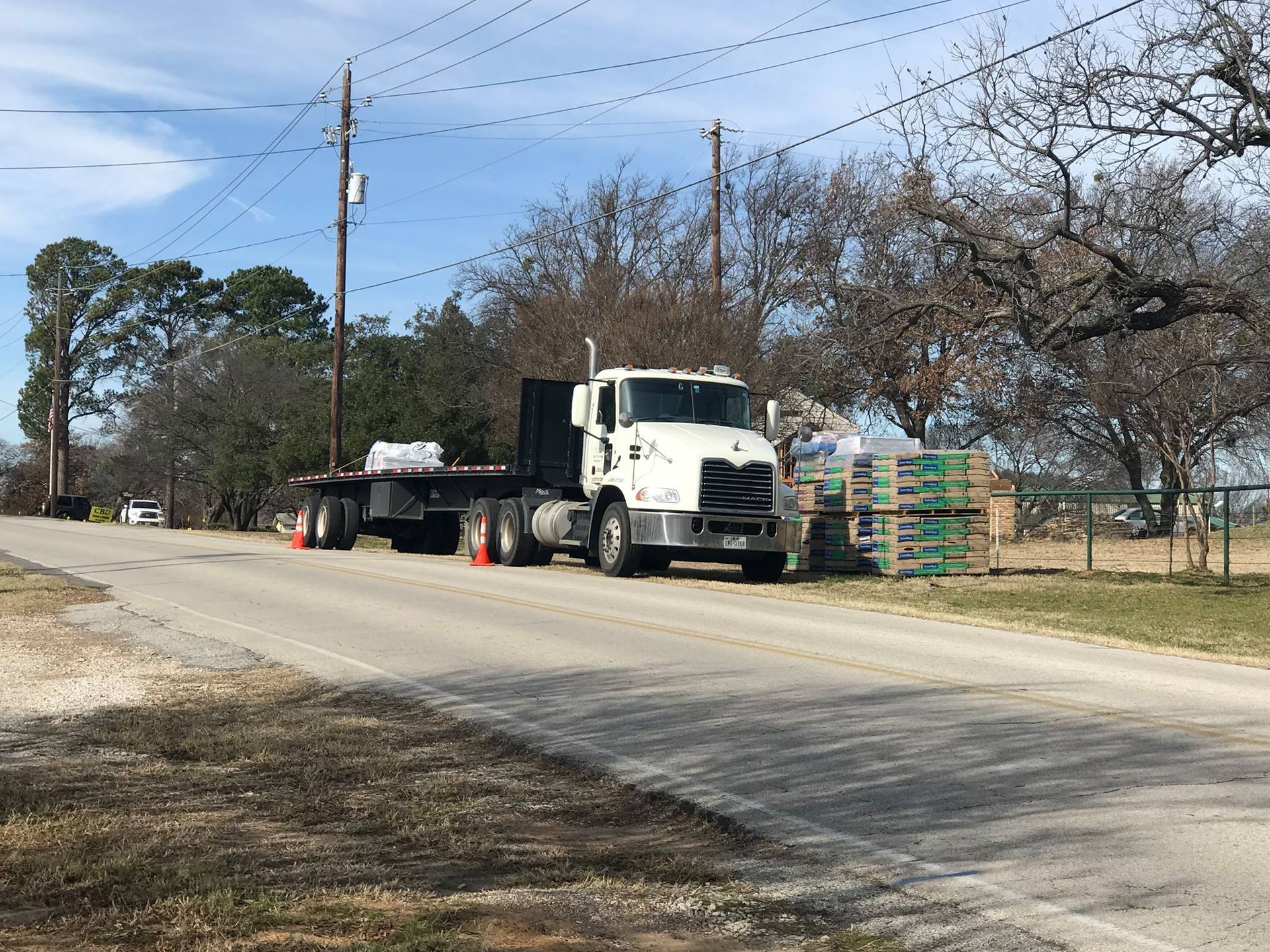 Roofing service trucks