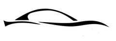 Silhouette of a car, black lines on white background.