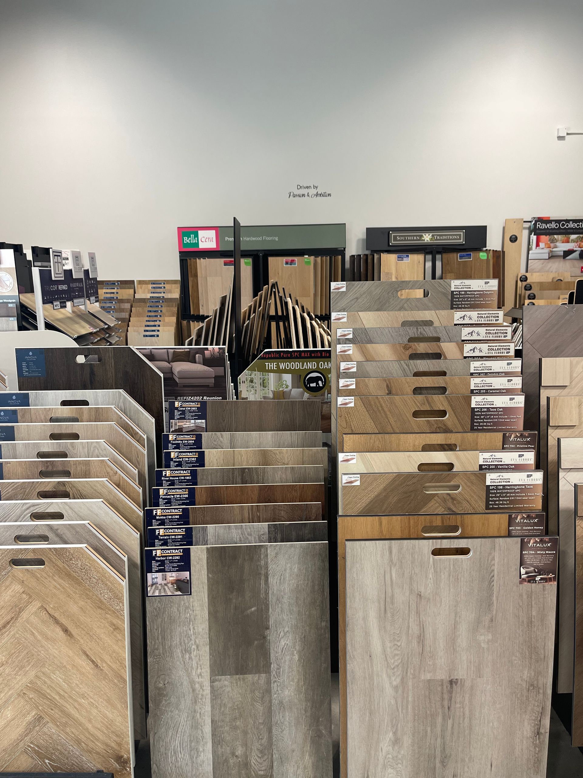 A store filled with lots of different types of flooring