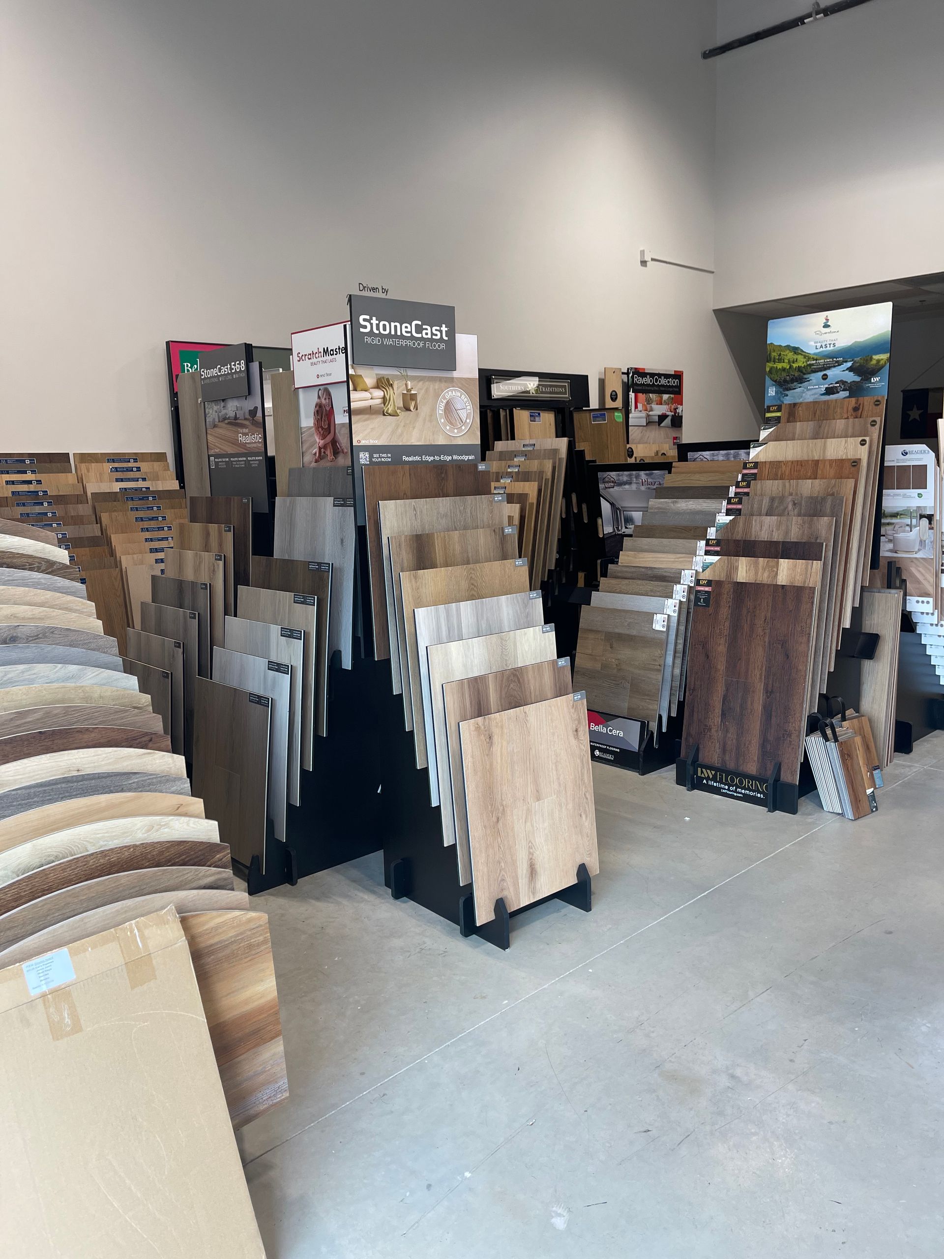 A store filled with lots of different types of flooring.