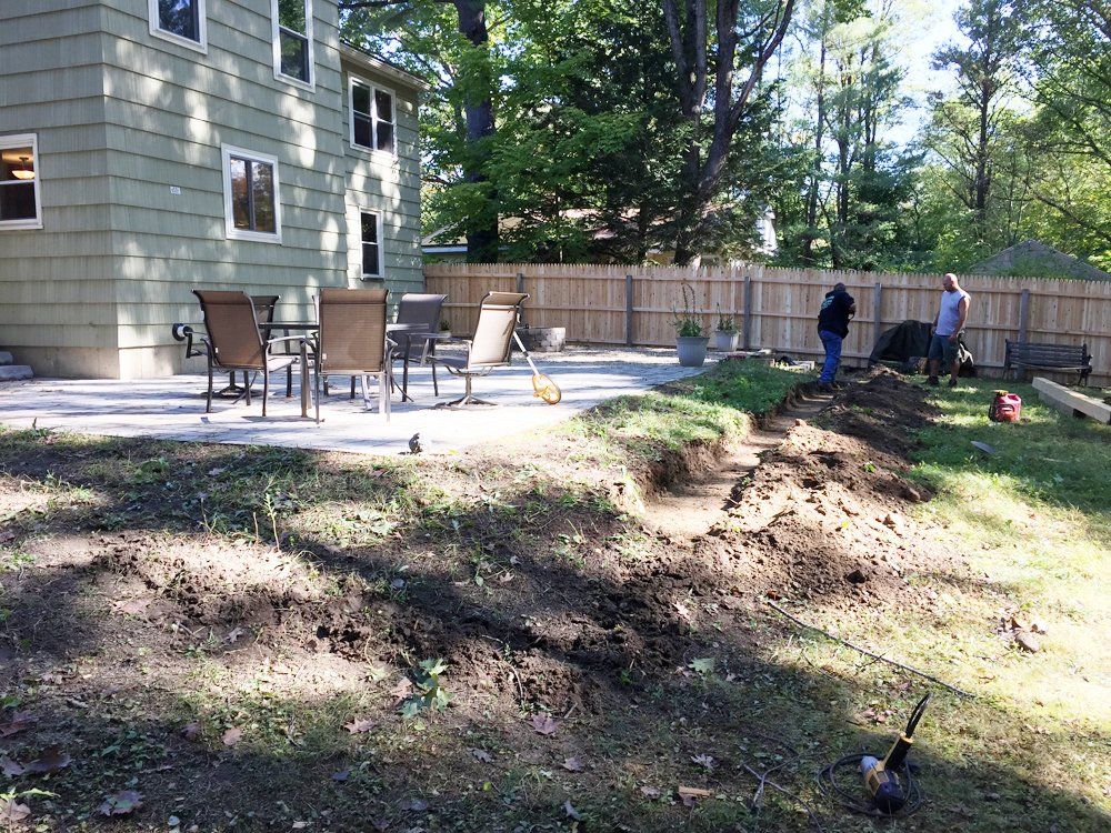 Yard before lawn installation