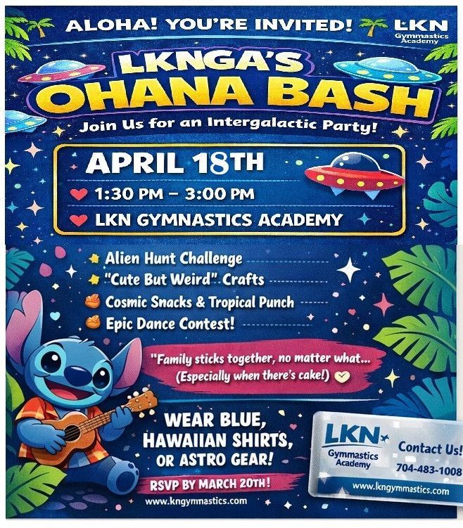 Pokémon party flyer with Pikachu, Squirtle, Charmander, and other characters, bounce house, games, and snacks. Saturday, March 21st, 2-3:30 PM, $30.
