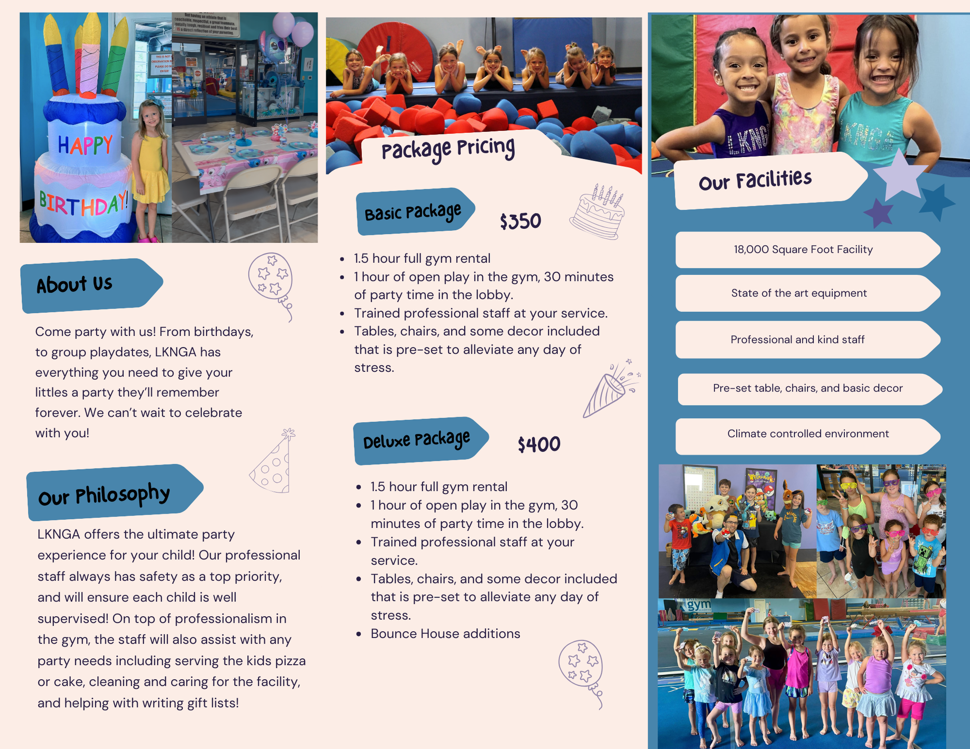 Birthday Parties Package page 2