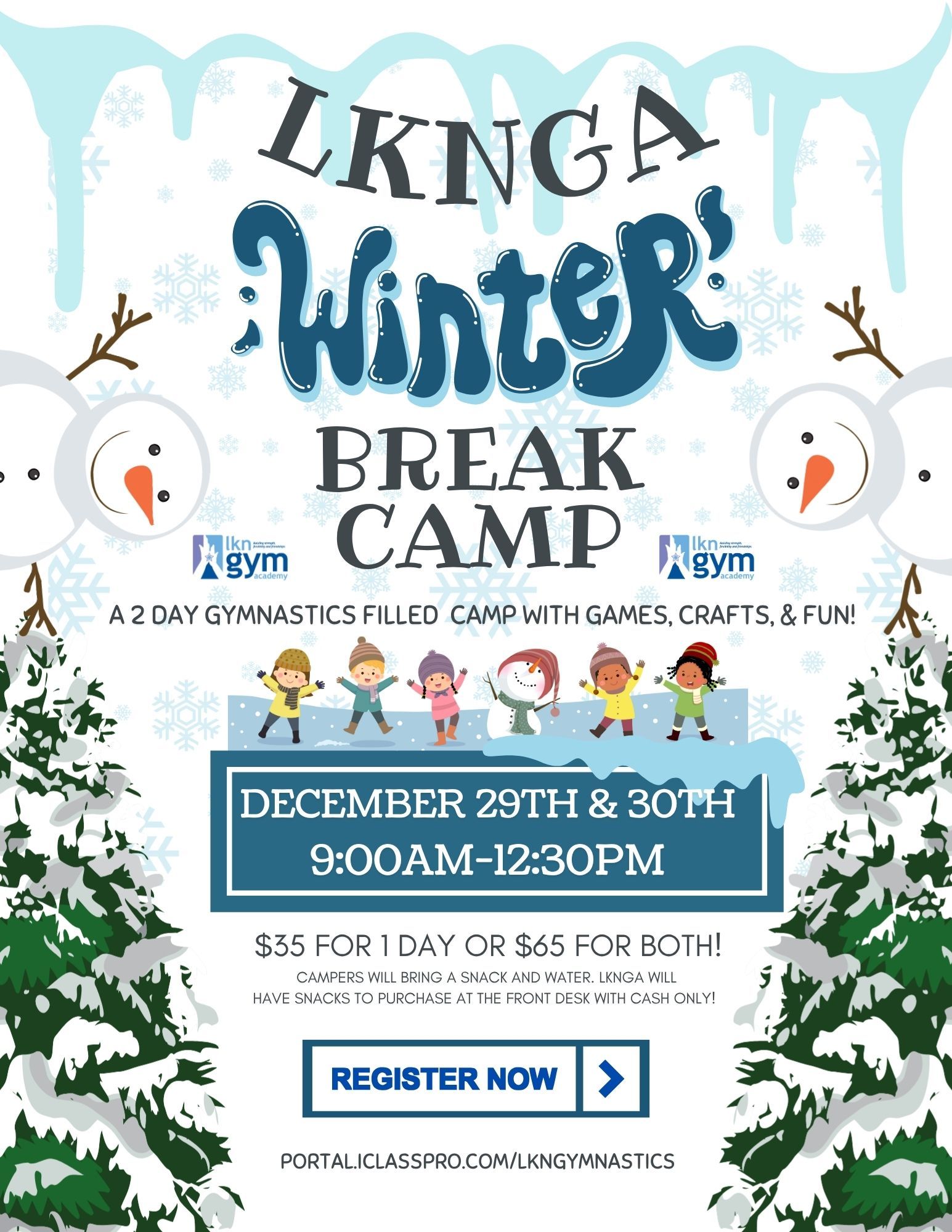 Fall into Fun Gym flyer. Orange leaves frame the text. Event on 09/26/2025, 6:30-9:30pm. Drinks/pizza provided, snacks (cash only).