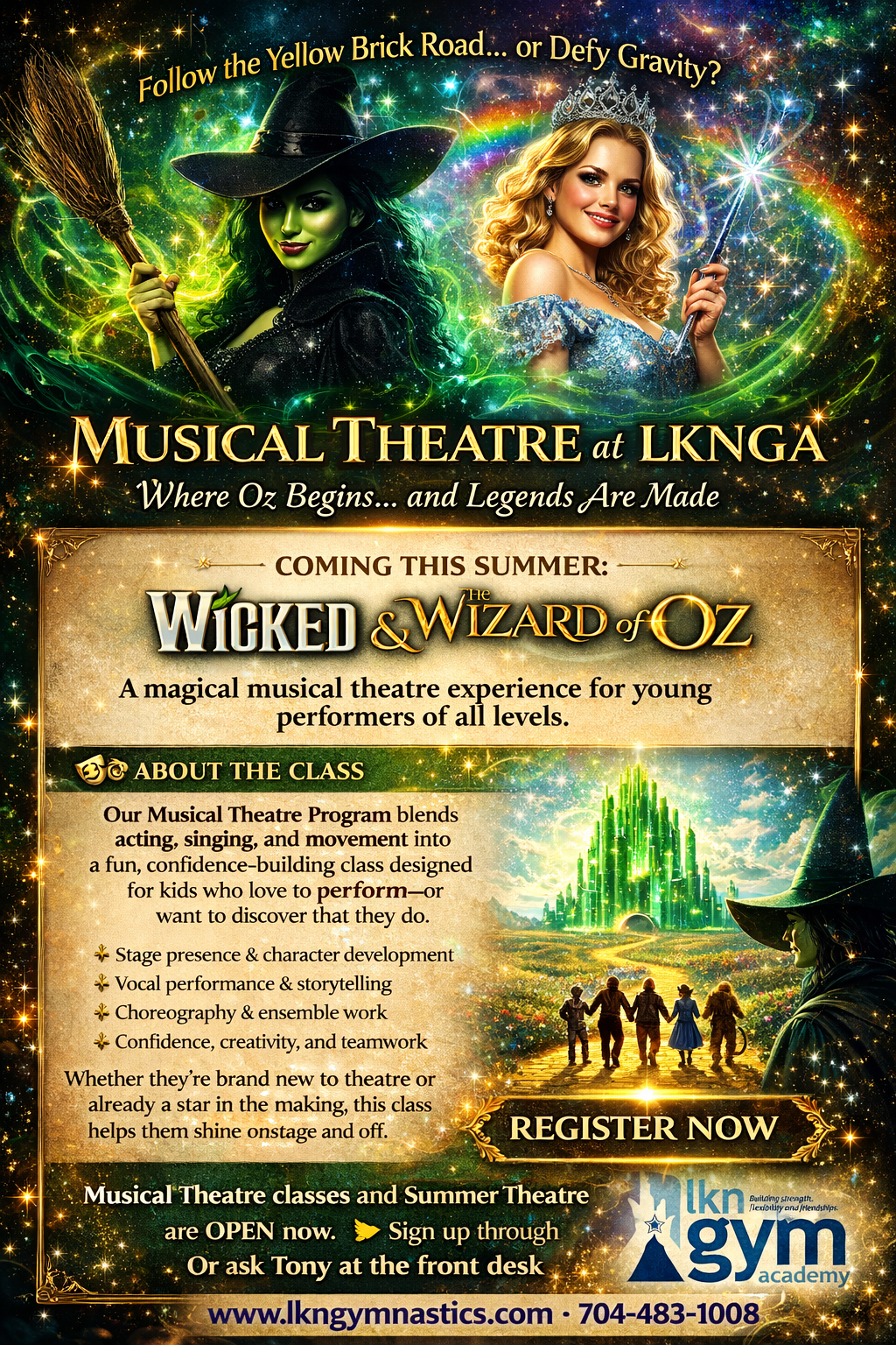 Orange poster for Glee Club. Begins in December, first class is December 5th, 6:30-7:30 pm. $40/month. All welcome, singers & instrumentalists.