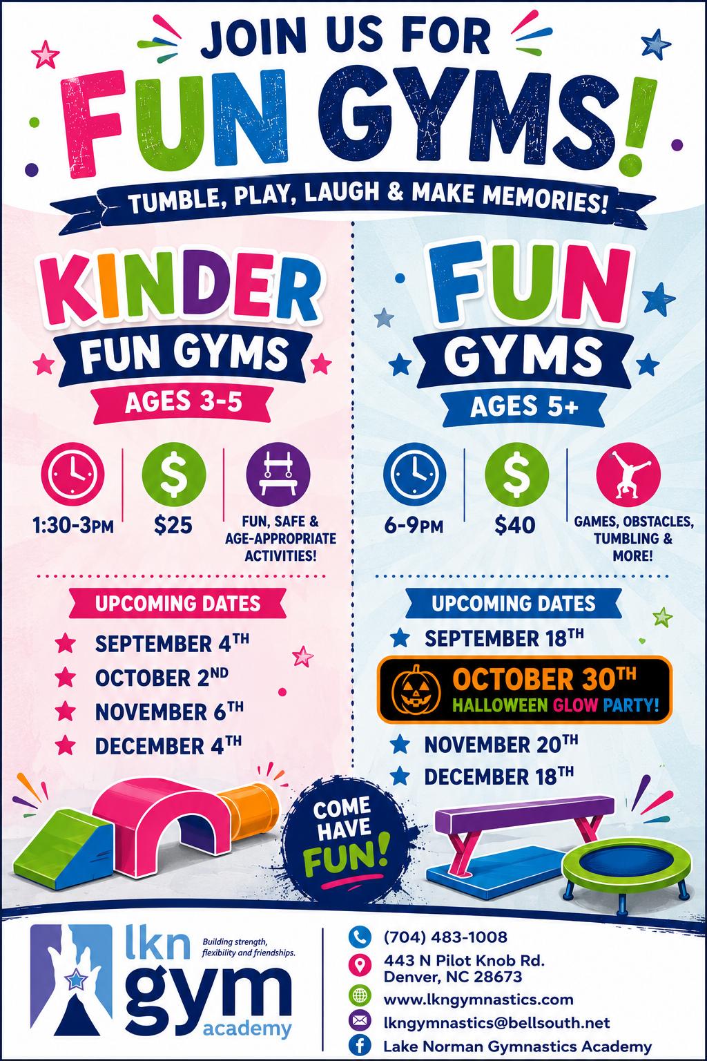 Join us for Fun Gyms!