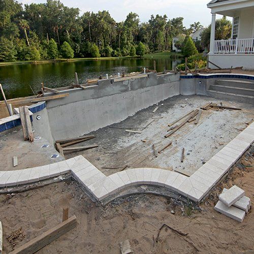 Concrete pool construction