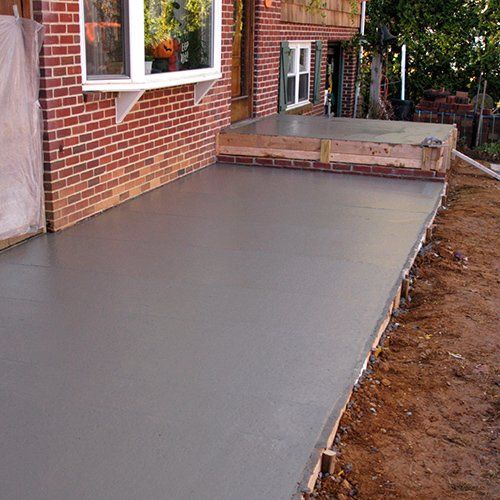 Concrete patio construction