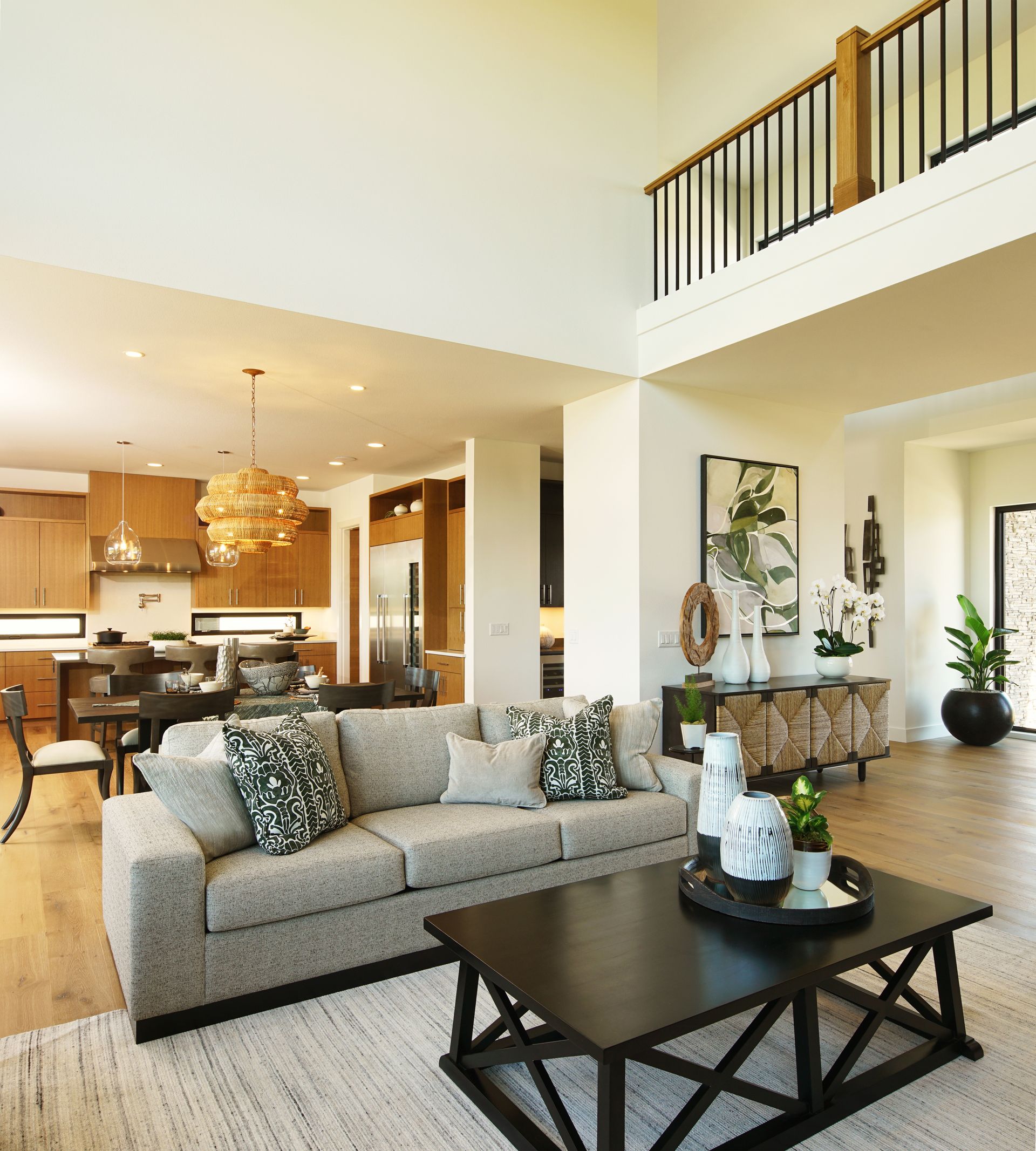 There is a couch and a coffee table in the living room.