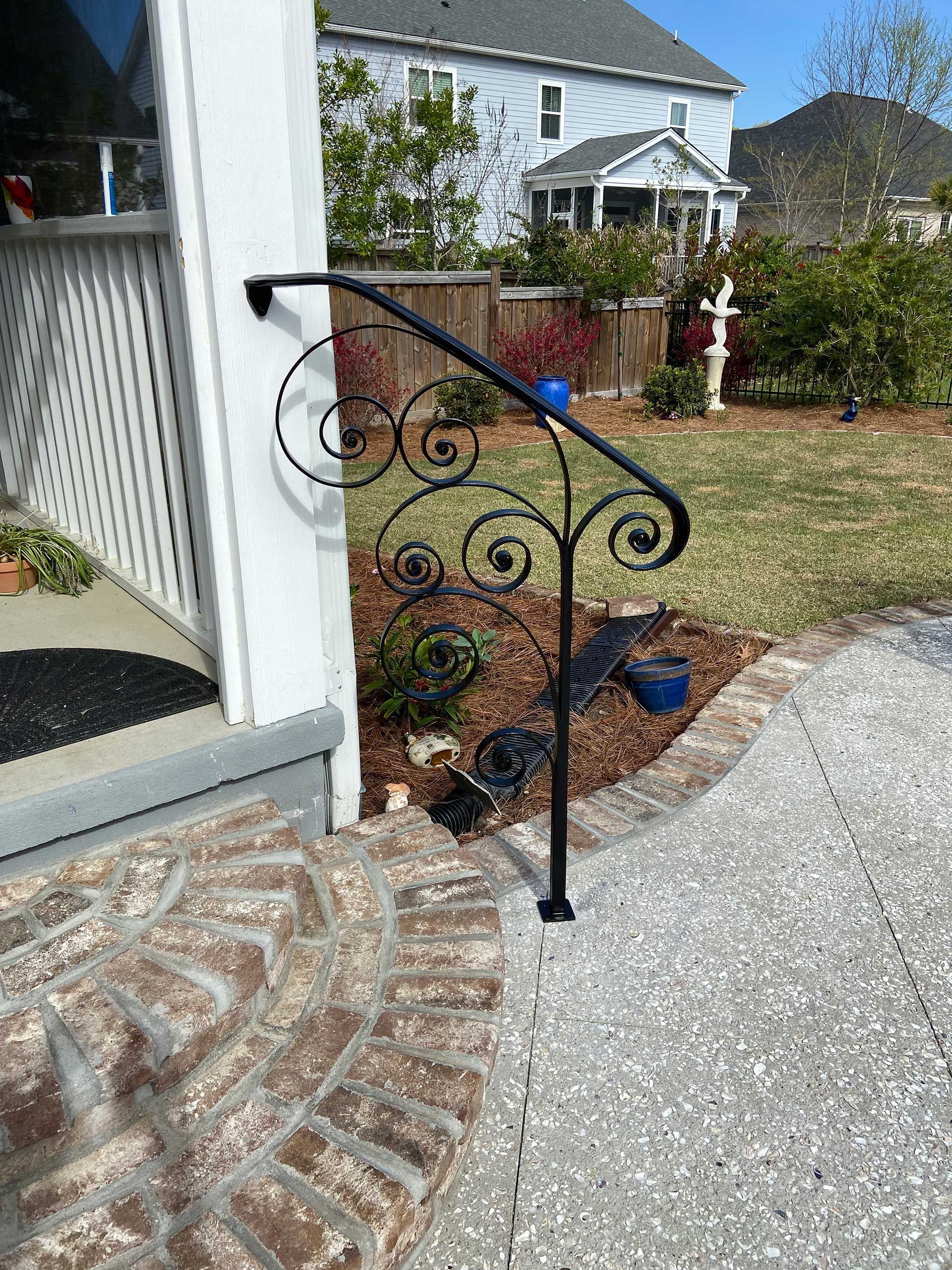 decorative iron handrail
