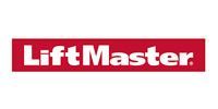 LiftMaster logo: white text on a red rectangular background.