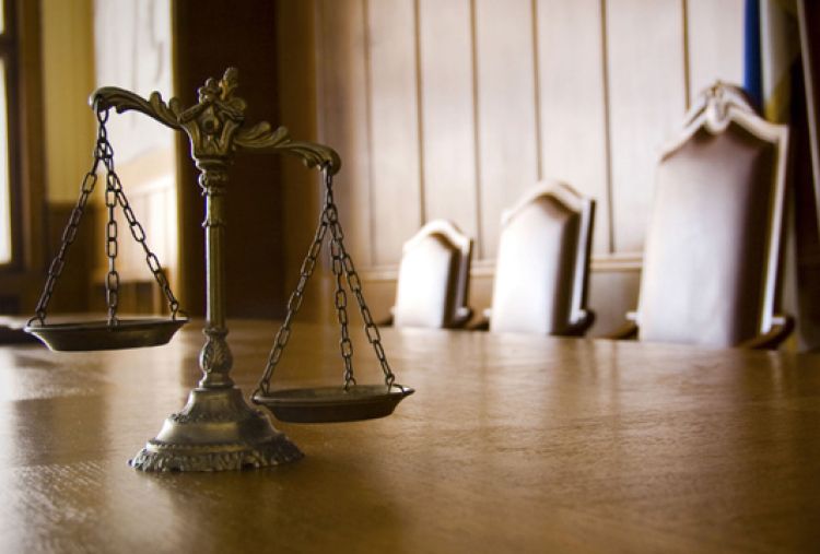 Justice scale on the table