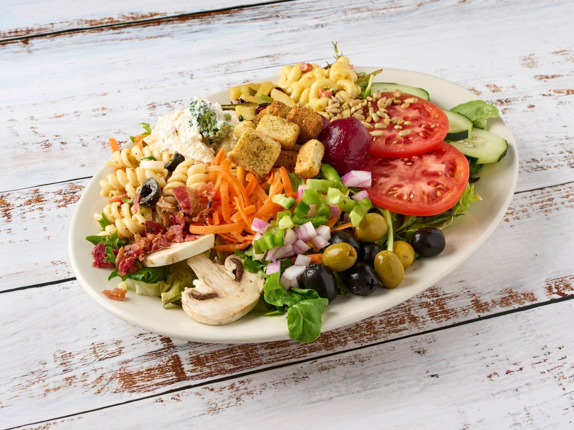 Salad bar on a plate