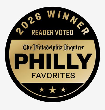 2026 Winner Reader Voted Philadelphia Inquirer Philly Favorites gold-and-black badge