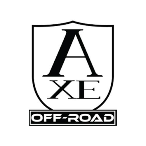 Logo for Axe Off-Road. Shield with bold 