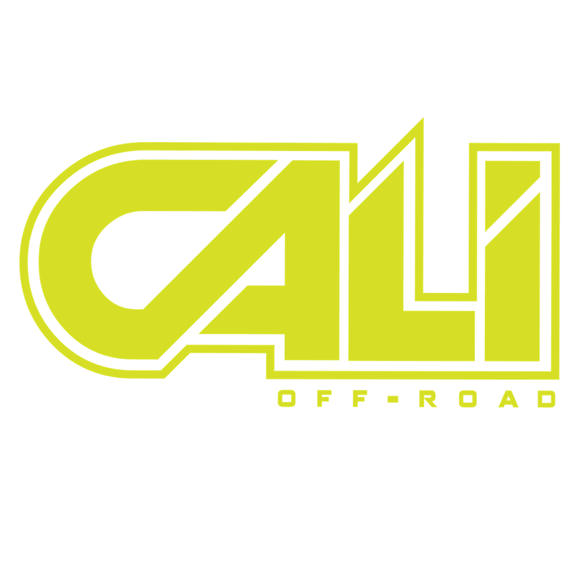 Yellow and white logo for Cali Off Road. The word 