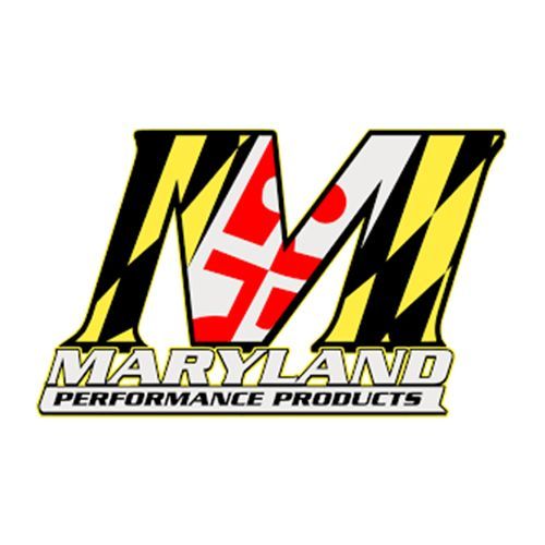 Logo for Maryland Performance Products: a yellow and black striped 