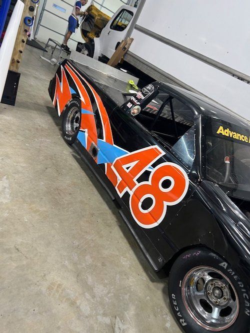 A race car with the number 48 on it