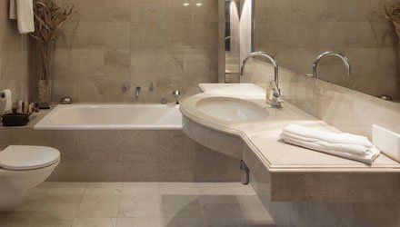 Ceramic flooring and walls