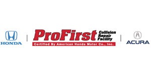 ProFirst Collision Repair Facility is sponsored by Honda and Acura - logo