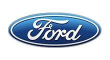 Ford logo: Oval blue background with white script