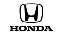 Honda logo: a stylized, black