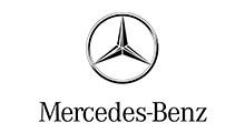 Mercedes-Benz logo: Silver three-pointed star inside a circle, with