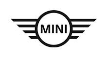 MINI logo: Black circle with the word