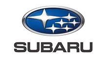 Subaru logo: Blue oval with five stars, silver outline, and black