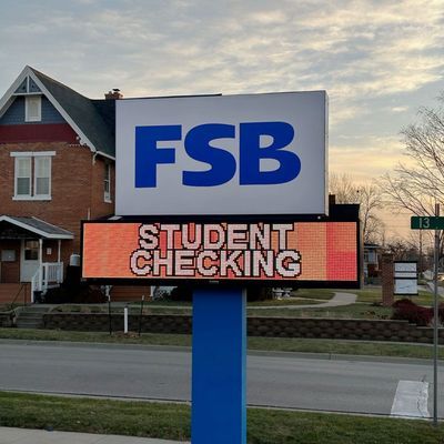 Sign for FSB bank with 