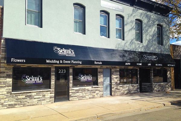 Exterior of floral and event planning business, 