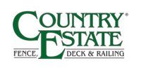 Country Estate Fence, Deck & Railing logo in green and black text