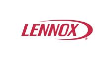 Lennox logo in red italic text on a white background