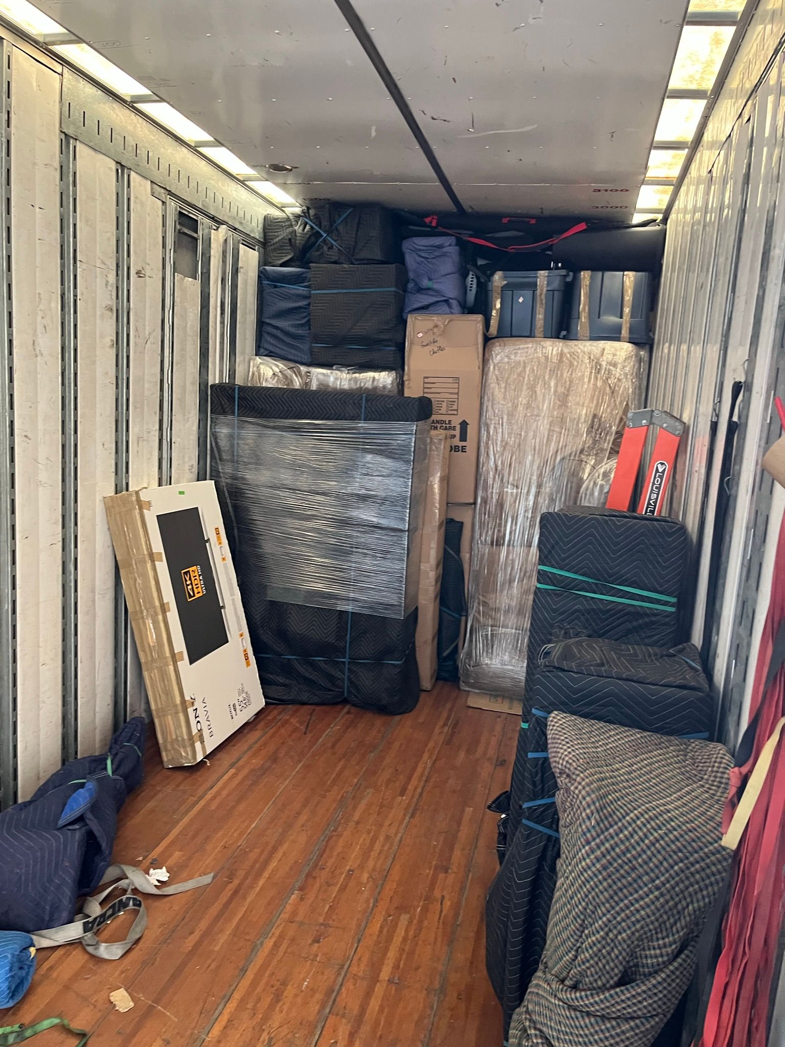 packed things in a room storage