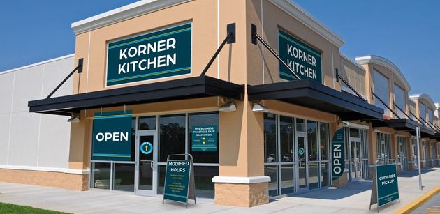 A grey square with the words 