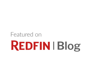 Featured on Redfin Blog logo, with red text 