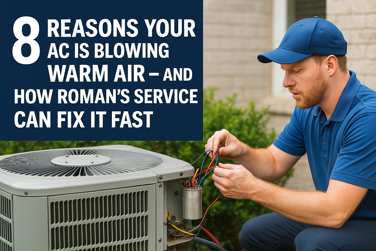 Man fixing AC