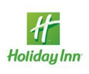 Holiday Inn logo with green square and white “H” above green text