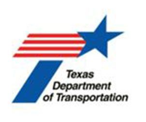 Texas Department of Transportation logo with blue star and red stripes