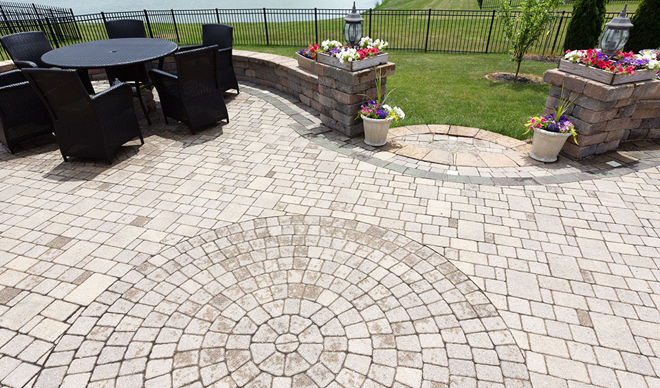 Paver patio and walkways