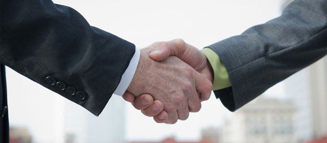 Men shaking hands