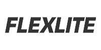 FLEXLITE logo in bold black italic text on a white background