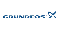 GRUNDFOS logo in blue on a white background