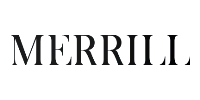 MERRILL logo in black serif letters on a white background