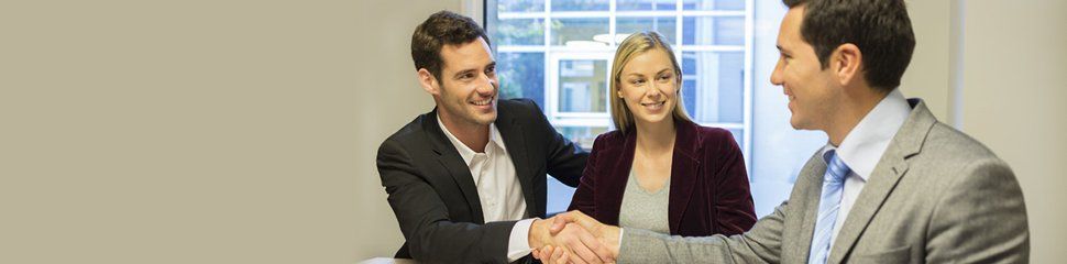 Clients shaking hands